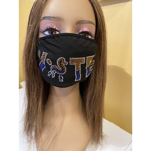 Sigma Gamma Rho Vote Bundle Bling Rhinestone Mask Bundle - Picture 3 of 11